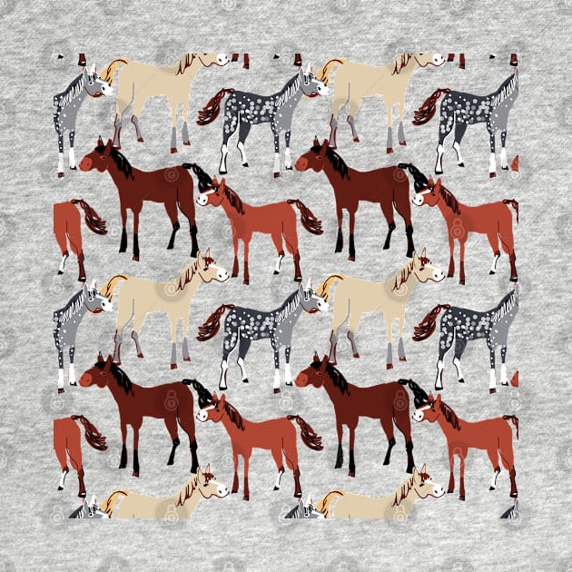 Horse pattern in dark blue by belettelepink